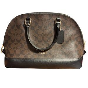 Coach Sierra Large Dome Satchel Brown and Black Women's Bag